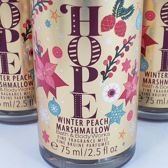 3 HOPE Winter Peach Marshmallow Fragrance Mist Spray Travel Size Bath Body Works - Picture 4 of 4